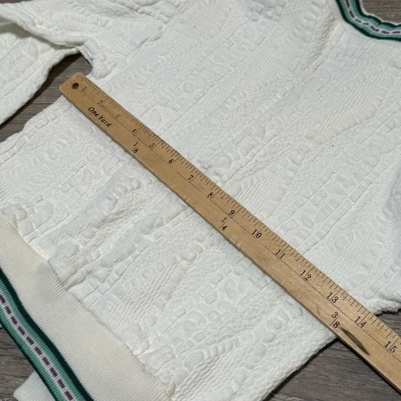 Vintage Varsity Tennis Cable Knit Toddler Cardigan button sweater - Picture 7 of 9